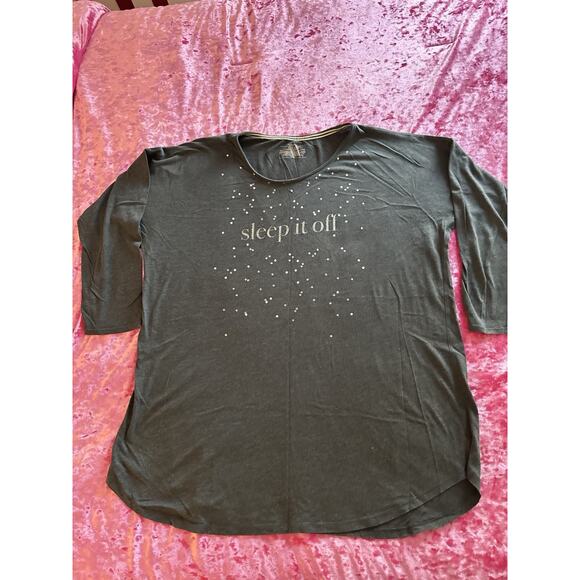 Victoria's Secret Other - Victoria's Secret "sleep it off" pajama sleep dress gray women's XL comfy cozy
